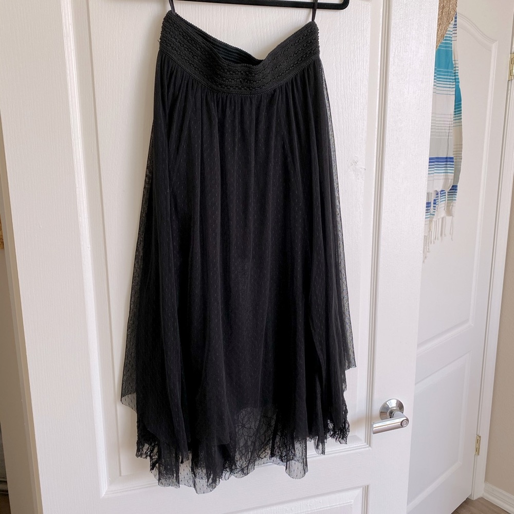 Free People lace layered skirt